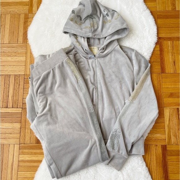 JUICY COUTURE set velour grey size Small - Picture 1 of 13